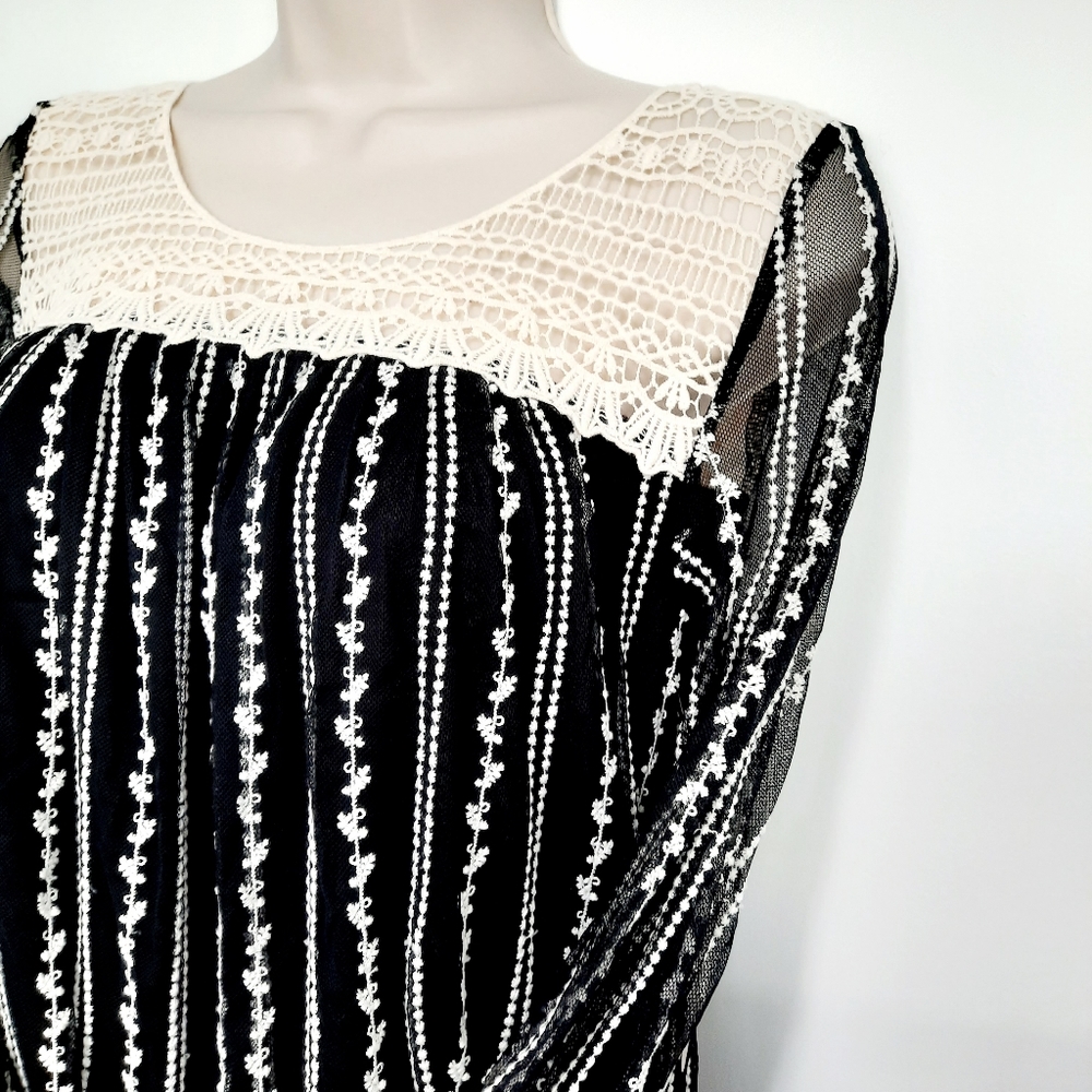 Silk Crochet Long Sleeve Blouse